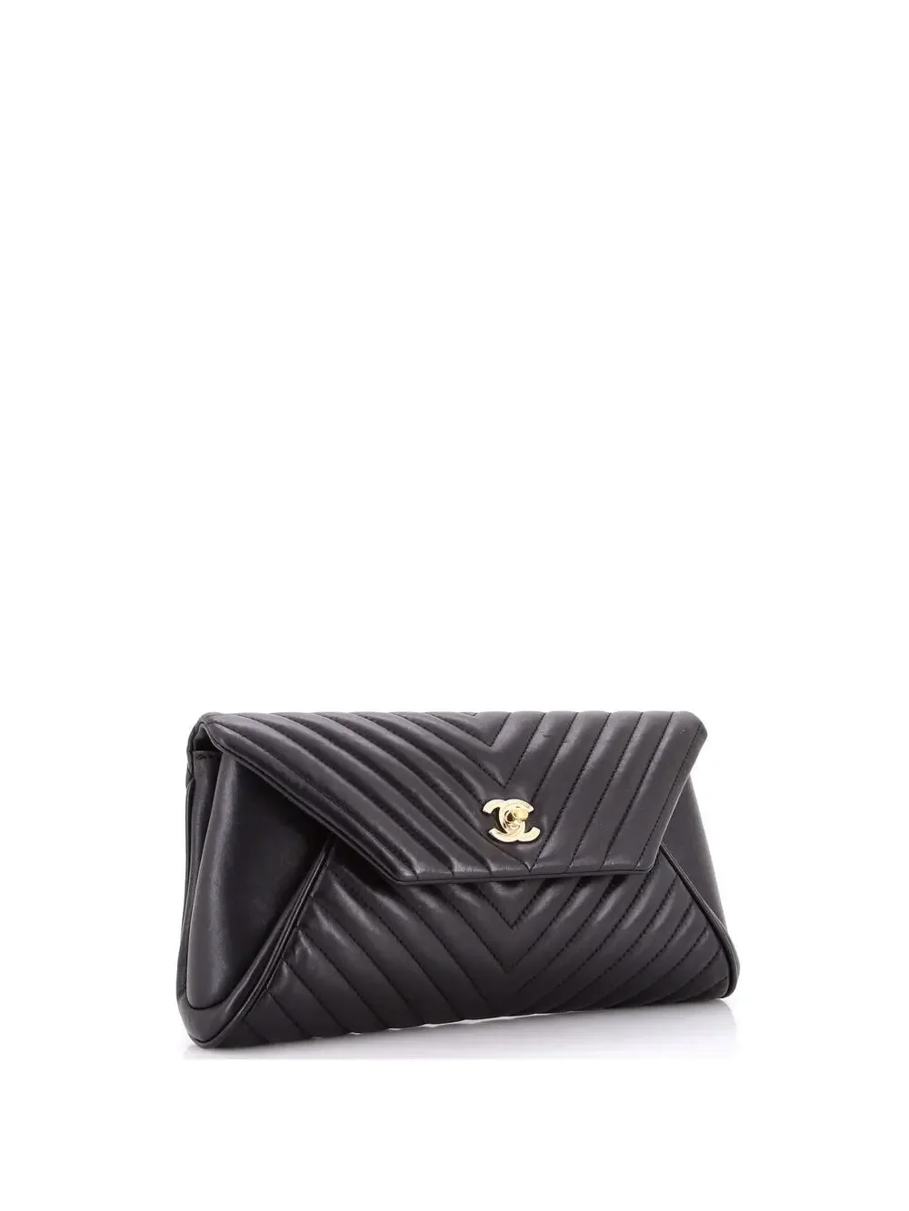 Chanel Fold Up Again Clutch Chevron #240096C29B